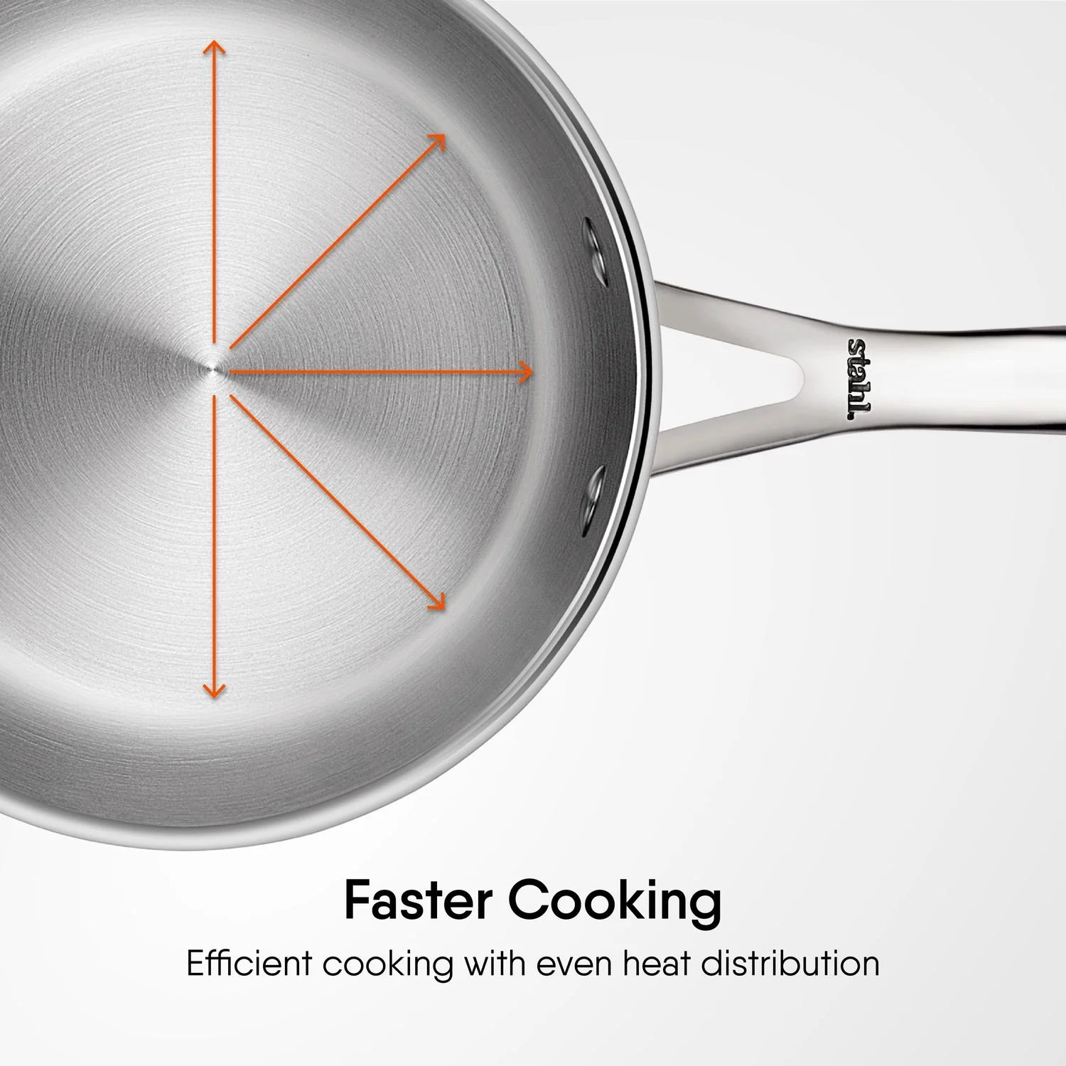 Stahl Artisan Triply Stainless Steel Sauce Pan with Lid 16CM/1.4 (4216) view 3