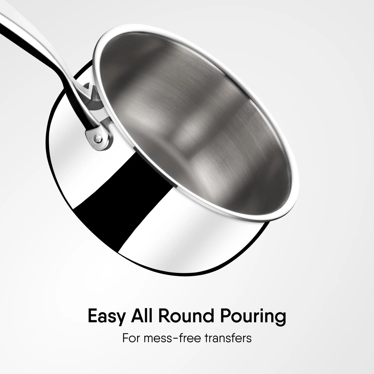 Stahl Artisan Triply Stainless Steel Sauce Pan with Lid 16CM/1.4 (4216) view 4