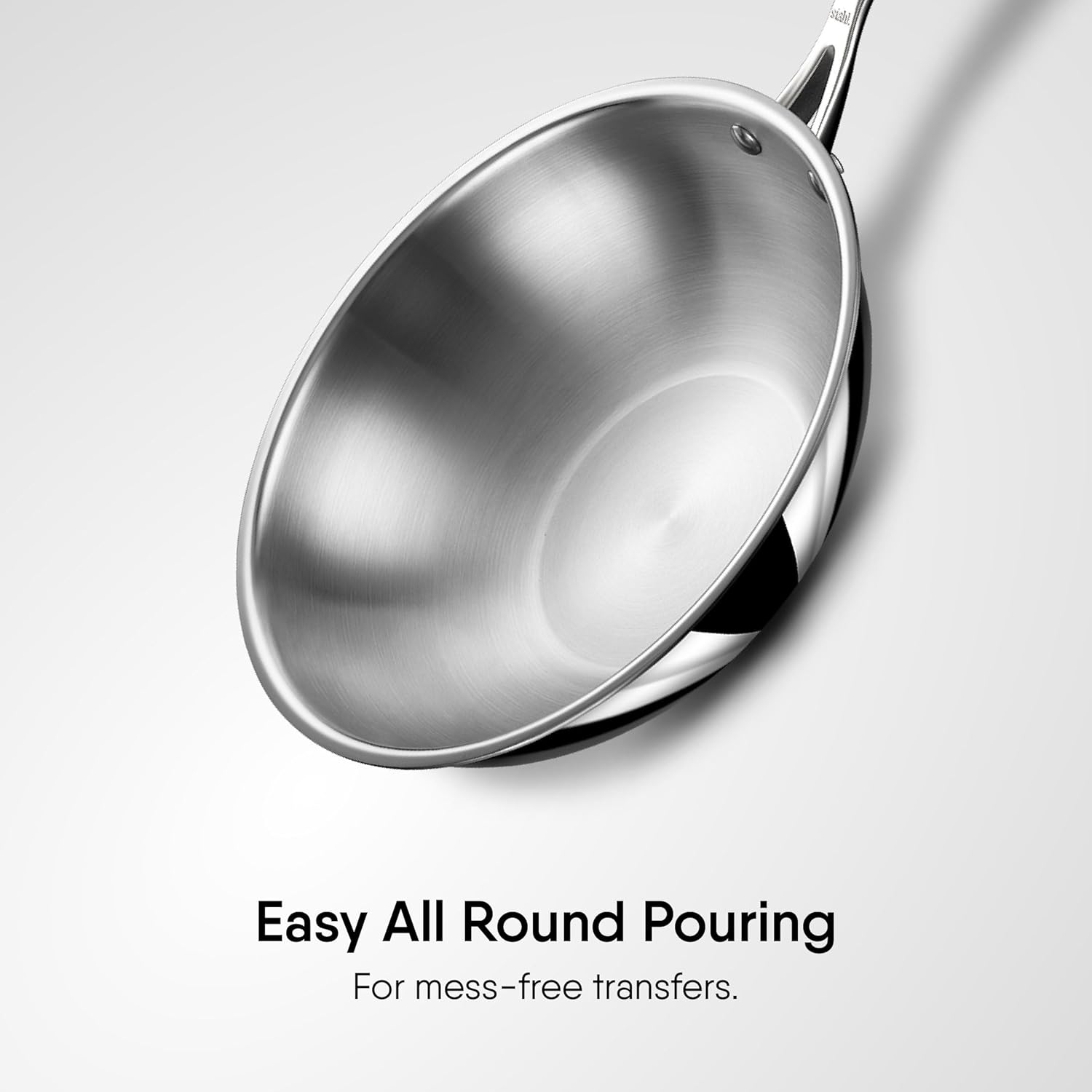 Stahl Steel Deep Frypan - Triply Artisan Series 22CM (4722) view 2