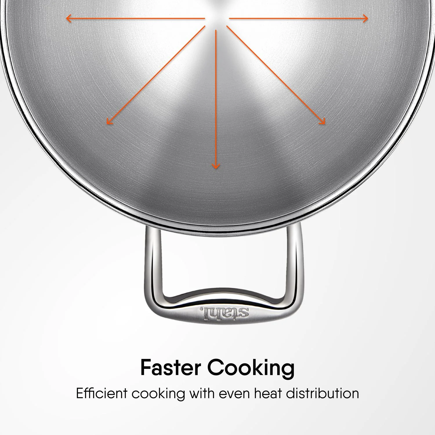 Stahl Triply Artisan Series Deep Kadhai (Round Bottom) - 20 cm - 1.8 L (4750) view 3