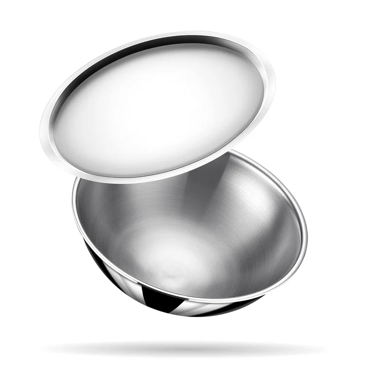 Stahl Tasla Kadhai with Lid - Triply Artisan Series 18CM (4618)