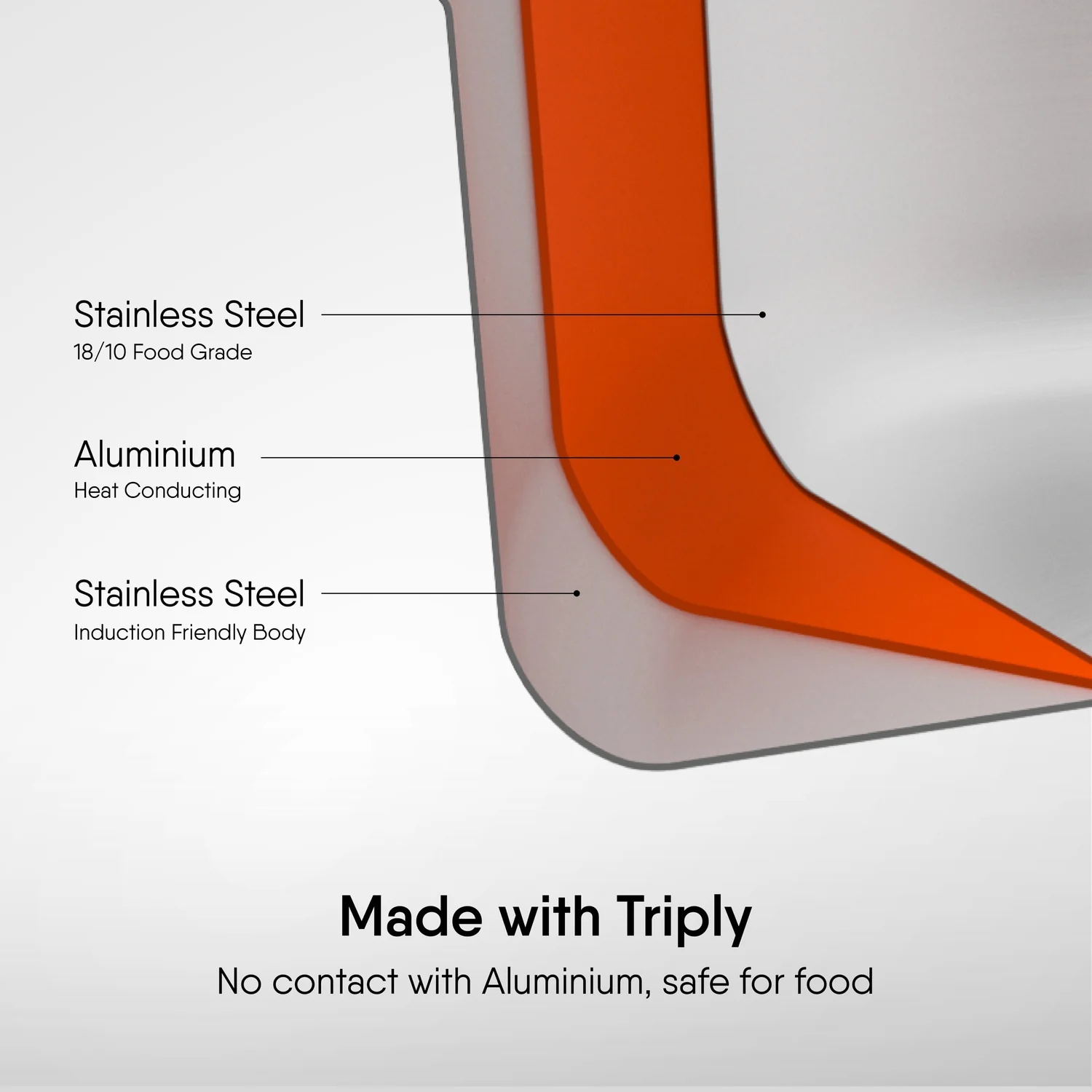 Stahl Belly Sauce Pan - Triply Artisan Series 16cm (4276) view 2