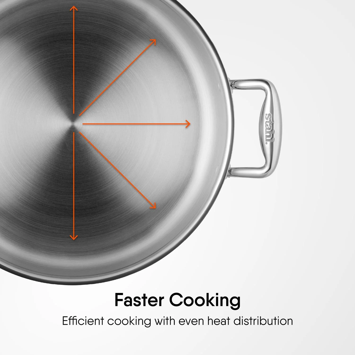 Stahl Artisan Biryani Handi + Lid 24CM (4184) view 3