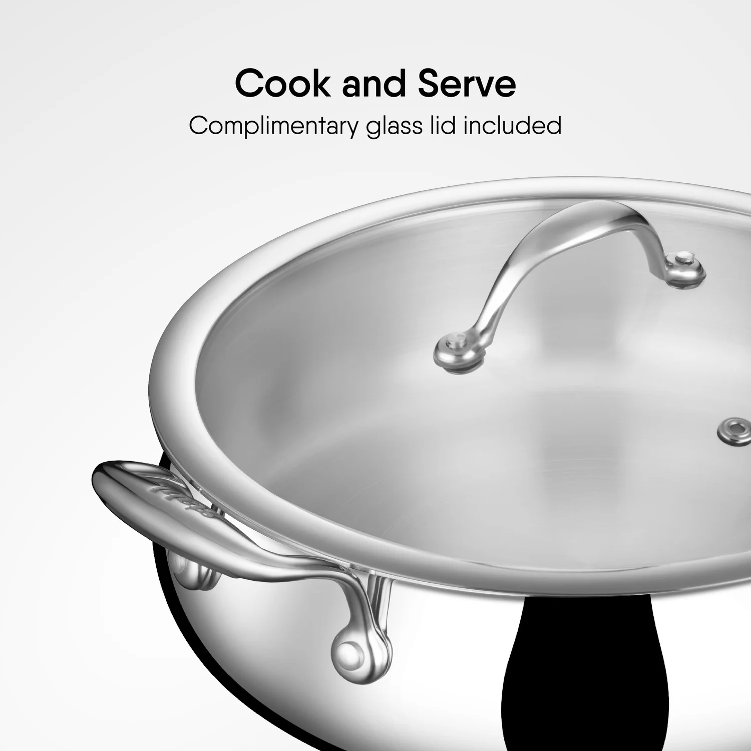 Stahl Artisan Biryani Handi + Lid 24CM (4184) view 5